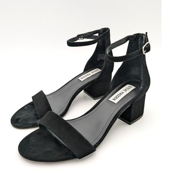 Steve Madden Irenee Heeled Sandals Black Women's size US6.5M - Picture 1 of 10